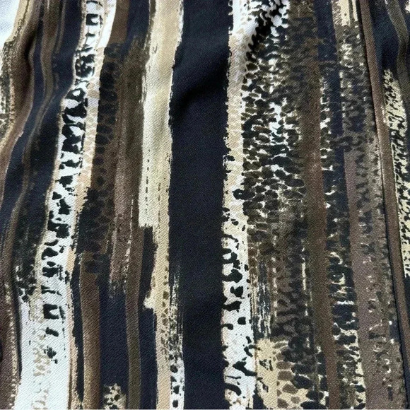 Dana Buchman Women’s Summer Dress Lg Brown Black White Sleeveless Unlined NWT - Picture 6 of 11